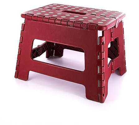 marque The Home Deco Factory Marche Pied Pliable Compact Rouge