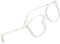 Voolga Blaulichtfilter Brille mit Frühlings Scharnieren, Angesagte Brille Ohne Stärke Damen und Herren, Fake Brille für Anti Blaulicht von Computer (Tran)
