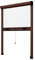 Zanzariera a Rullo Riducibile Verticale fai da te in kit Vari Colori e Misure disponibili (100 x 160, Marrone)