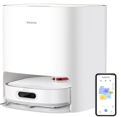 Dreame W10 Pro Robot Aspirador y Fregasuelos con Estación de Autolimpieza Automática, Potencia Succión 4000 Pa, Detección de Obstáculos 3D, Mapeo de navegación Lidar, WiFi/App/Alexa, Color Blanco