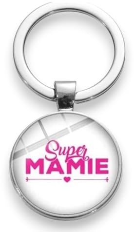 WAY2BB - Porte-clés cadeau Mamie - Super Mamie - Porte-clefs mamie - Fête des Grands-mères - Annonce grossesse - Anniversaire mamie