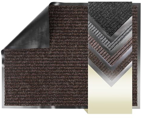 Primaflor Fußmatte - Oslo, Braun, 80 x120cm, Viele Größen und Farben, rutschfeste Schmutzfangmatte, Hochwertiger Fußabtreter, Sauberlaufmatte, Türvorleger für Flur und Eingang