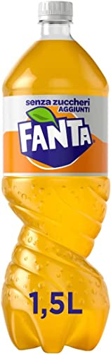 6 x Fanta sans sucre ajouté 1 bouteille de 1,5 l de jus d'orange 100 % italien, sans conservateurs Bouteille PET avec goût rafraîchissant