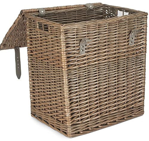 Red Hamper EH172 Wicker Small Antique Wash Vintner Storage Picnic Basket