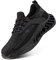 Hitmars Zapatos de Seguridad Hombre Mujer con Punta de Acero Ligero Zapatillas Trabajo Prevención Calzado de Construcción U4B Negro-Negro EU38