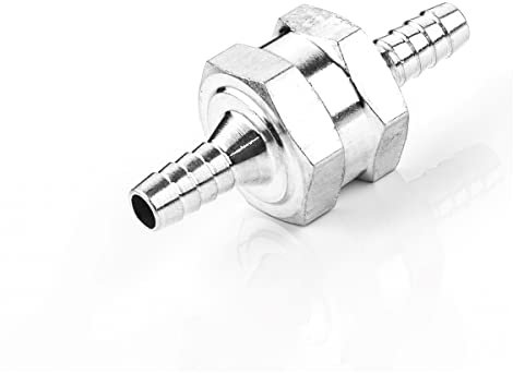 LST Rückschlagventil aus Aluminium mit 6mm Durchmesser für Kraftstoff, Öl, Wasser, und Luftleitungen – Einweg-Flusskontrolle Ventil für Benzin, Diesel und Vakuumsysteme
