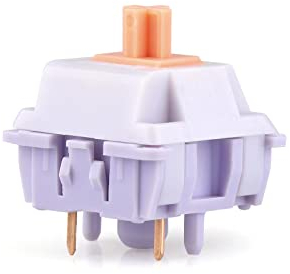 EPOMAKER Wisteria 46gf Mechanische Schalter Set, 30 Stück Taktile Schalter, 5 Pin Factory Lubed Schalter mit POM PTFE Schaft, 20.4mm Feder, Kompatibel mit MX Tastenkappen für Gaming Tastatur DIY