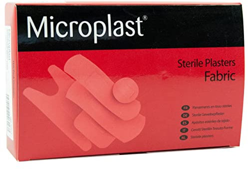 Blue Dot Microplast Sterile Fabric Adhesive Plaster 100-Piece Set, 7 cm x 2 cm Size
