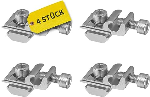 Avoltik Erdungsklemme für PV Module 4 Stück I Solar Panel Klemmen aus robustem & hochwertigem Aluminium I rostfreie & langlebige PV Erdungsklemme I praktisches Solar Zubehör mit Blitzschutz Klemme