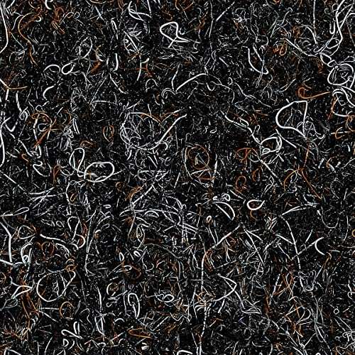 Nadelvlies Meterware schwarz anthrazit Nadelfilz Bodenbelag ideal für Büro und Messe Textilbelag in 2 und 4 m Breite (4 m x 5,5 m)