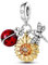 CYCUFF Sterling Silber Charms 925 für Europäische Armband & Halsketten Anhänger Perlen Schmuck Geschenk für Frauen Familie Freunde (Marienkäfer Sonnenblume Libelle Charm)