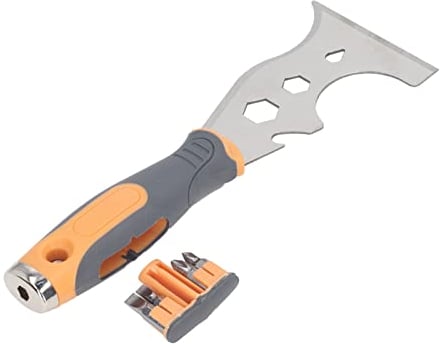16 in 1 Spatola, Strumento per Pittori di Cartongesso Sverniciatore da 3 Pollici, Raschietti per Vernice Multifunzionali per Legno, Raschietto per Vernice in Acciaio Inossidabile