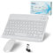 Tastiera Bluetooth senza fili, tastiera wireless con mouse, 2,4 GHz, mini tastiera wireless ultra sottile, per iPad, Mac, laptop, tablet, Surface, telefono, computer, Windows/Android/iOS, QWERTY,