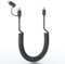 Yeemie USB C auf USB C und Lightning Spiralkabel 2 in 1 Carplay Kabel, 60W Schnellladen Datenübertragung und MFi Zertifiziert Kurz Spiral Lightning USB C Adapter für iPhone, Android, iPad, MacBook