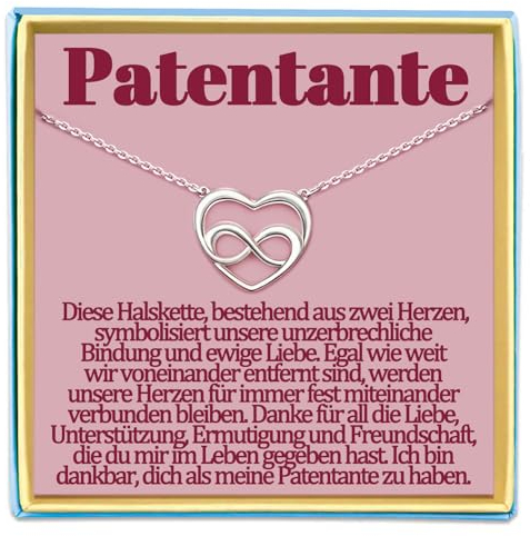 Temulnee Patentante Kette Geschenke von Patentochter oder Patensohn für Patentante GeschenkGeburtstag Halskette Geschenkideen Muttertag Muttertagsgeschenke Geburtstagesgeschenke Schmuck Damen Frauen