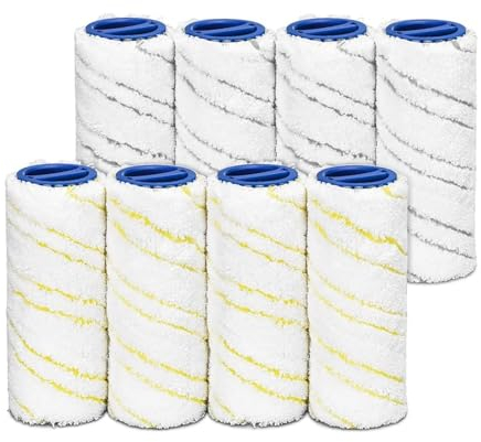 SUPENG Lot de 8 rouleaux de rechange compatibles avec les nettoyeurs électriques Karcher FC7 FC5 FC3 FC3D EWM2 pour sols durs