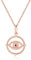GAVU Collana da Donna in Argento Sterling 925 Placcato Oro Rosa con Ciondolo Occhio Turco