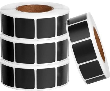 kingsea Square Target Pasters 0.87in 4 Rolls Shooting Target Stickers Square Plaster Self-Adhesive Target Labels for Shooting Range Practice