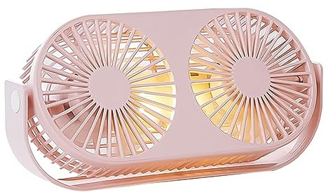 Veemoon Radiateur Soufflant Électrique pour Ventilateur de Bureau Double Portable Veilleuse Mini Ventilateur Rechargeable par Usb pour La Maison Et Le Bureau