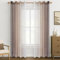 MRTREES Stores Gardinen Voile mit Ösen Transparente 2er Set Farbverlauf Hellbraun, Vorhang Durchsichtig Ösenschal 225 cm Lang 140 cm Breit Vorhänge für Wohnzimmer Schlafzimmer Kinderzimmer