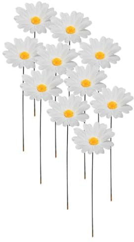 BESPORTBLE Garden Stakes, Decorative Colourful Flower Stakes, Lawn Ornaments, Garden Ornaments, Patio Decoration, for Outdoor Use, Pack of 10