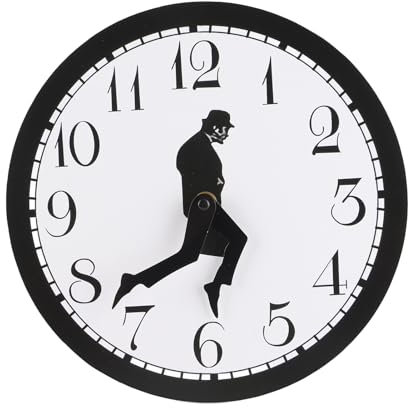 Fydun Wanduhr, Comedy-inspirierte Wanduhr, Neuheit-Wanduhr für Heimbüro-Dekoration, Lustige Wandelnde Stille Uhr