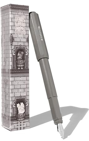 Ferris Wheel Press, Carousel Fountain Pen, Acrylic blend body, Air-sealed click locking cap,Granite Guardians,Grey, Fine Nib