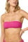 Goldenpoint Donna Costume da Bagno Lily - Parte Alta del Bikini - Fascia Leggermente Imbottita con Spalline Removibili e con Lavorazione Matelassé Taglia 2B Colore Fucsia