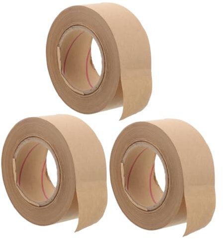 Operitacx 3 Rollen Aquarellband bilderrahmen klebeband Bilderrahmen-Klebeband Verpackungsklebeband für den Haushalt Zubehör für Bilderrahmen Rahmenband Klebstoff auf Wasserbasis Brown