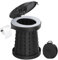TRIPTIPS 2025 New Upgrade Retractable Portable Toilet Foldable with Soft Cushion Height Adjustable Travel Toilet for Car Camping Toilet Porta Potty for Adults and Kids, Portable Toilet for Camping