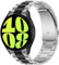 Anlinser Kompatibel mit Samsung Galaxy Watch 7/6/5/4/FE Armband 44mm 40mm 6 Classic Armband 43mm 47mm, Kein Gap Metal -Ersatzarmband Kompatibel mit Galaxy Watch 5 Pro/4 Classic, 20MM, Silber-Schwarz