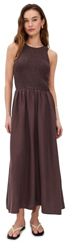 Z SUPPLY Women's Juniper Maxi Dress, Chocolate Cherry, L