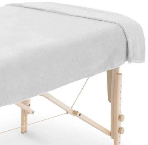 ZenGrowth XXL Massage Handtuch 100×220 cm – Extra Großes Microfaser Sauna-, Strand- & Badetuch – Weich, Schnelltrocknend, Leicht & Pflegeleicht (Weiß)