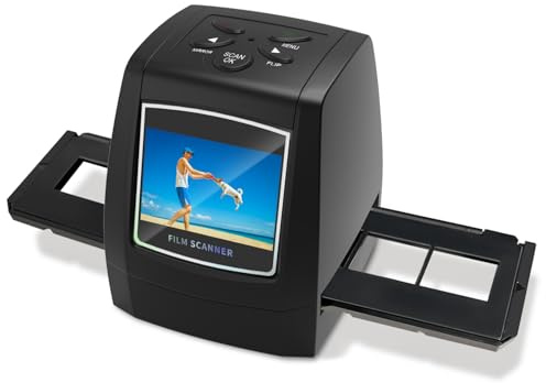 DigitPro 35mm Diascanner, 2.4 LCD-Display,1800 DPI USB 2.0 Filmscanner für Negative &Dias, kompatibel mit Windows/Mac –Konvertieren in PC