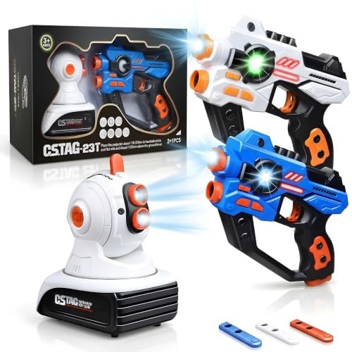CSTAG -23T Infrared Countermeasure Laser Tag Toy Gun Set for Kids | 3+ Years | 2+1 PCS Interactive Shooting Game Toy with Projector for Boys & Girls