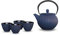 WD Lifestyle - Set Teiera In Ghisa Con Filtro da 500 ml e 4 Bicchieri Da 50 ml - Colore Blu