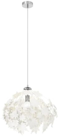 Lindby Pendelleuchte Maple (Für Kinder, Junges Wohnen) in Weiß (1 flammig E27) - Textil Hängeleuchte Esstischlampe Hängelampe Wohnzimmerleuchte