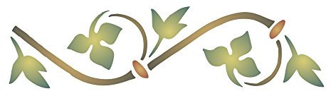 Schablone, Gothic-Bordüre, 40,5 x 10 cm (L) – wiederverwendbar, mittelalterliche Gottheik-Architektur, Efeu-Wandschablone