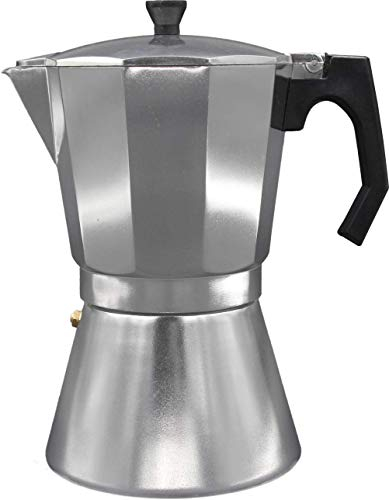 Bastilipo - Mokka induccion 9AL, cafetera de aluminio, 9 tazas, color aluminio, apta para induccion