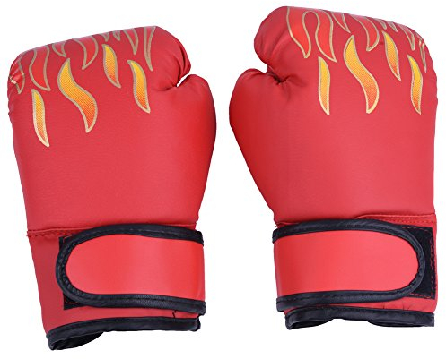 VGEBY1 1 Paar Kinder Boxhandschuhe, Kickboxing Sparring Trainingshandschuhe Boxsack Muay Thai Mitts für Kinder, Jugend(Rot)