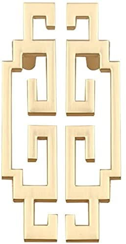 Mgoodoo Tirador para puerta de armario de cocina, cajones y pomos para muebles, herrajes de estilo retro europeo (2 unidades, 64 mm, dorado)