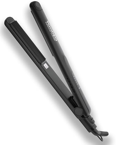 TONDEO Kreppeisen CERION CRIMP | Profi Welleneisen für extra Halt und mehr Volumen | Federgelagerte Heizplatten und einstellbare Temperatur für besonders schonendes Haarstyling