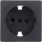 CABLEPELADO Tapa para base enchufe Schuko Simon 82 | Tapa con dispositivo de seguridad para la base de enchufe schuko | ‎82041-38 | 55x55 mm | 1 elemento | Acabado Antracita | Simon 82