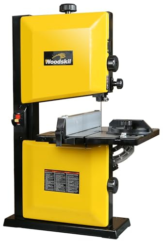 Woodskil 3-Amp 9-Inch Band Saw, 2500FPM Benchtop Bandsaw with Removable Safty Key, Cast Aluminum Table, Steel Base for woodworking