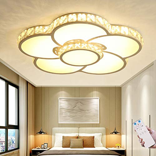 LED Deckenleuchte Moderne Kristall Blume Designer Deckenlampe Dimmbare Mit Fernbedienung Beleuchtung Decken Acryl Lampe Esszimmer Wohnzimmer Schlafzimmer Zimmer Lichter Kronleuchter (100CM/108W)