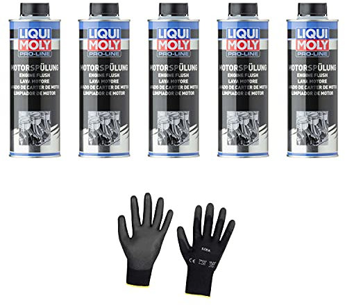 Iloda 5xOriginal Liqui Moly 500ml Pro-Line Motorspülung 2427 Schutzhandschuhe