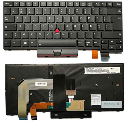 yhfshop pour Lenovo Thinkpad T470 T480 AZERTY rétroéclairé français FR Clavier 01ax498 SN20L72819