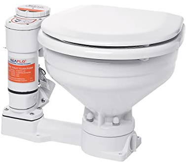 Compass Elektrische Bordtoilette 45x32x41 cm | Geeignet Über- und Unterwasser I Einfache Installation | Kompatibel mit JABSCO