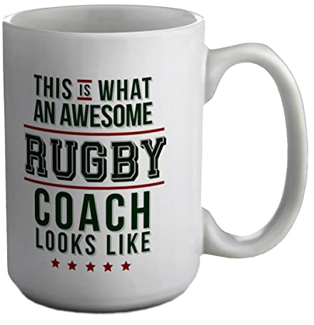 Shopagift This is What an Awesome Rugby Coach Looks Like Sport White 15oz Large Mug Cup