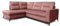 Robin Camel Ecksofa mit Schlaffunktion Bettkasten 5 Abnehmbare Rückenkissen Sofa L-Form Schlafsofa Freistehende Eckcouch Schlafcouch Wohnzimmermöbel Wohnlandschaft Schmutziges Rosa Links